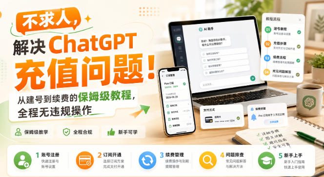 不求人，解决ChatGPT充值问题！从建号到续费的保姆级教程，全程无违规操作-UUY