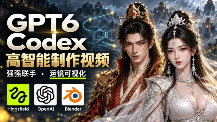 GPT-6 Astra×Codex高智能制作视频！联手Higgsfield，运镜可视化实战-UUY