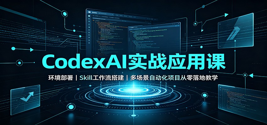 CodexAI实战应用课：环境部署Skill工作流搭建，多场景自动化项目从零落地教学-UUY