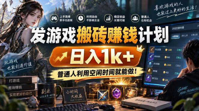 （20887期）游戏全程自动化打金，日入千元，全程时间零投入！-UUY