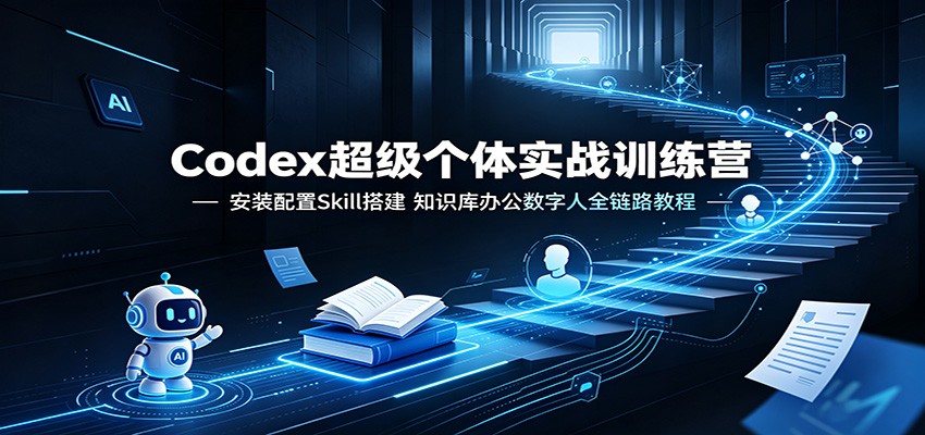 Codex超级个体实战训练营：安装配置Skill搭建，知识库办公数字人全链路教程-UUY
