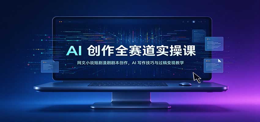AI创作全赛道实操课：网文小说短剧漫剧剧本创作，AI写作技巧与过稿变现教学-UUY