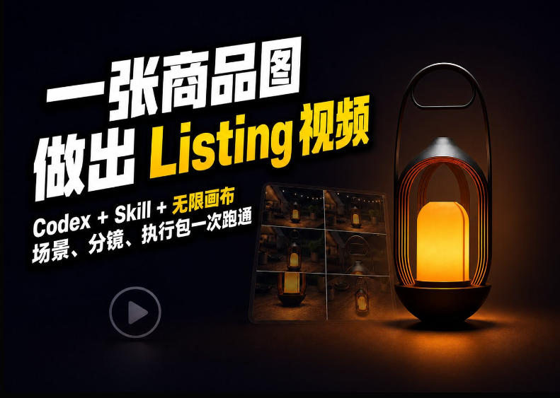 Codex+无限画布，把一张商品图变成可执行的Amazon Listing视频-UUY