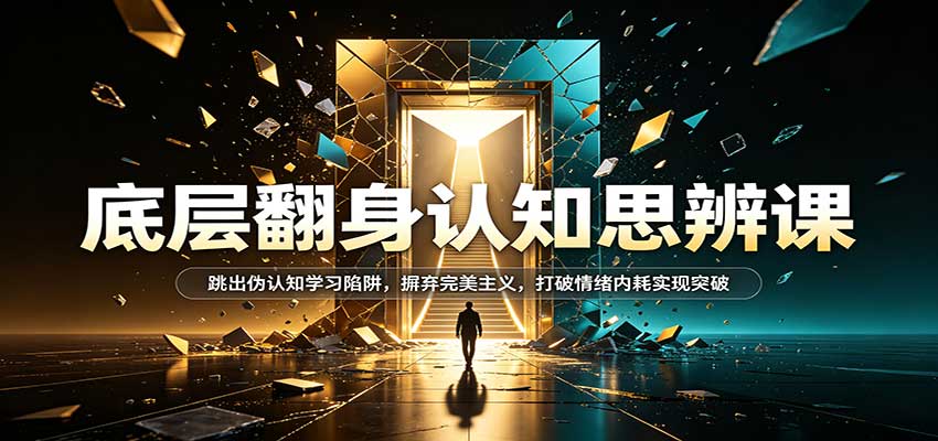底层翻身认知思辨课：跳出伪认知学习陷阱，摒弃完美主义，打破情绪内耗实现突破-UUY