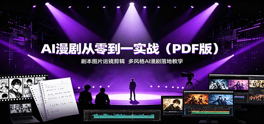 AI漫剧从零到一实战（PDF版）：剧本图片运镜剪辑，多风格AI漫剧落地教学-UUY