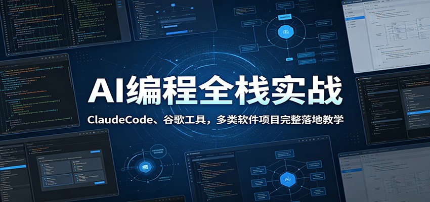 AI编程全栈实战：ClaudeCode、谷歌工具，多类软件项目完整落地教学-UUY