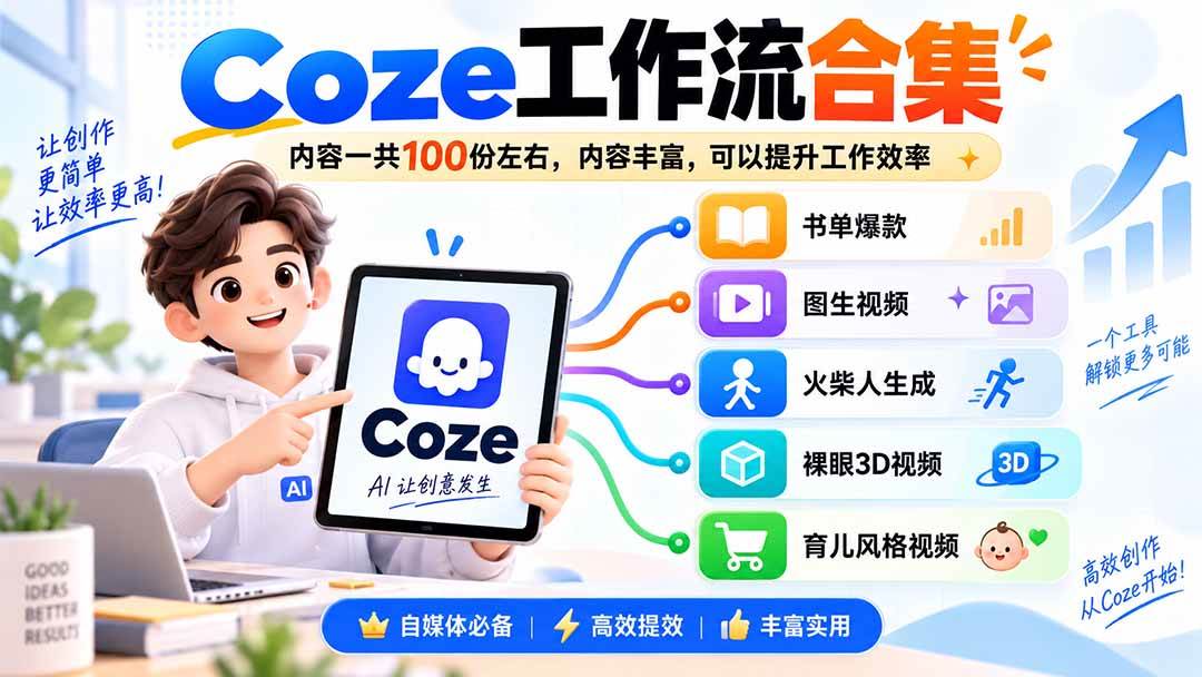 （20440期）Coze工作流合集，内容一共100份左右，内容丰富，可以提供工作效率-UUY