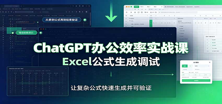 ChatGPT办公效率实战课：提示词技巧，Excel公式生成调试，文档编写教程-UUY