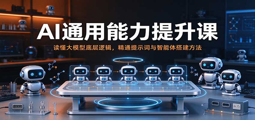 AI通用能力提升课：读懂大模型底层逻辑，精通提示词与智能体搭建方法-UUY