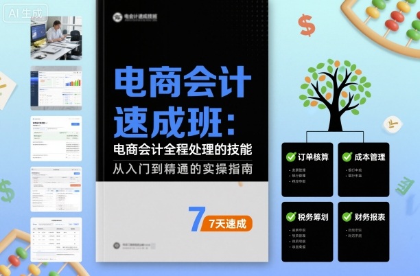 电商会计速成班，电商会计全程处理的技能-UUY