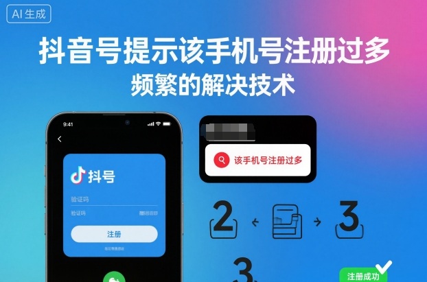 抖音号提示该手机号注册过多,频繁的解决技术-UUY