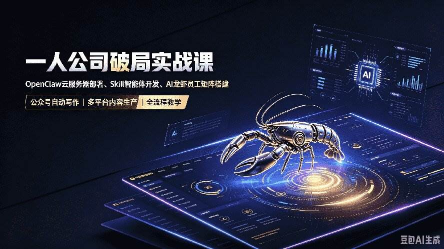 （19995期）一人公司破局实战课｜OpenClaw云服务器部署、Skill智能体开发、AI龙虾员工矩阵搭建，公众号自动写作与多平台内容…-UUY
