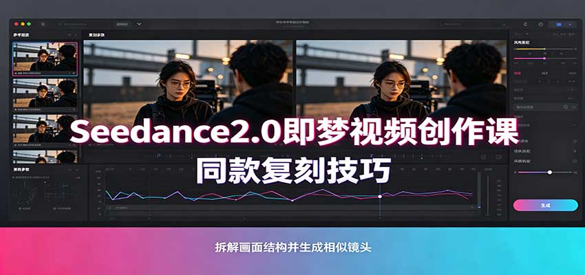 Seedance2.0即梦视频创作课：剧本式视频制作，同款复刻技巧，多行业案例落地教学-UUY