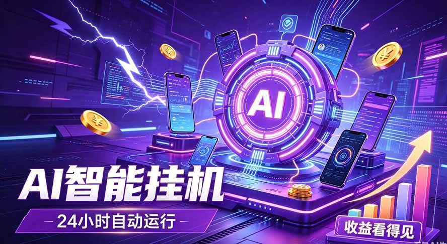 （19755期）AI智能广告挂机，躺赚新模式 设备托管运行，解放双手持续变现-UUY
