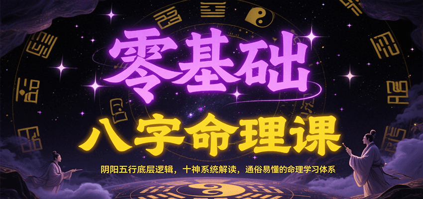零基础八字命理课：阴阳五行底层逻辑，十神系统解读，通俗易懂的命理学习体系-UUY