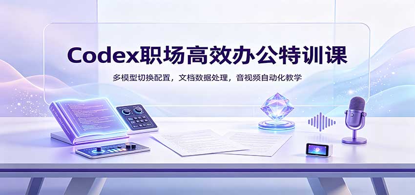 Codex职场高效办公特训课：多模型切换配置，文档数据处理，音视频自动化教学-UUY