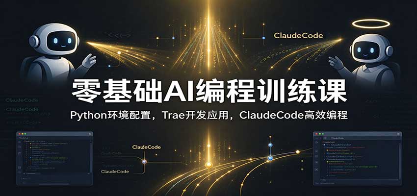 零基础AI编程训练课：Python环境配置，Trae开发应用，ClaudeCode高效编程-UUY