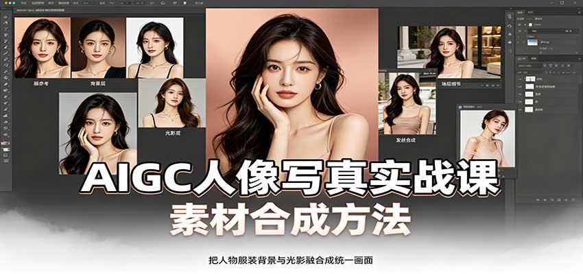 AIGC人像写真实战课：软件平台部署筹备，素材合成方法，多题材写真案例-UUY