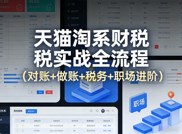 天猫淘系财税实战全流程(对账+做账+税务+职场进阶)-UUY