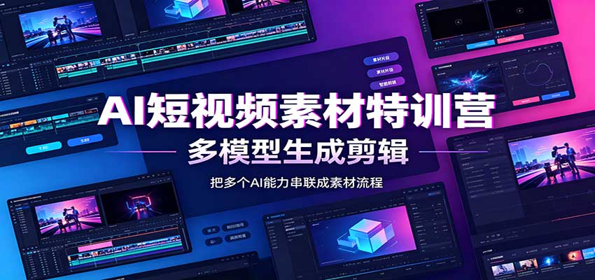 AI短视频素材特训营：Codex本地部署实操，多模型生成剪辑，爆量素材挖掘教学-UUY